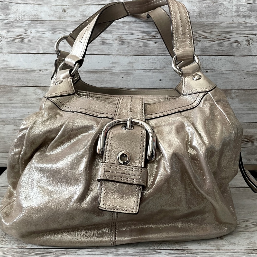Coach SoHo leather Lynn buckle hobo shoulder bag